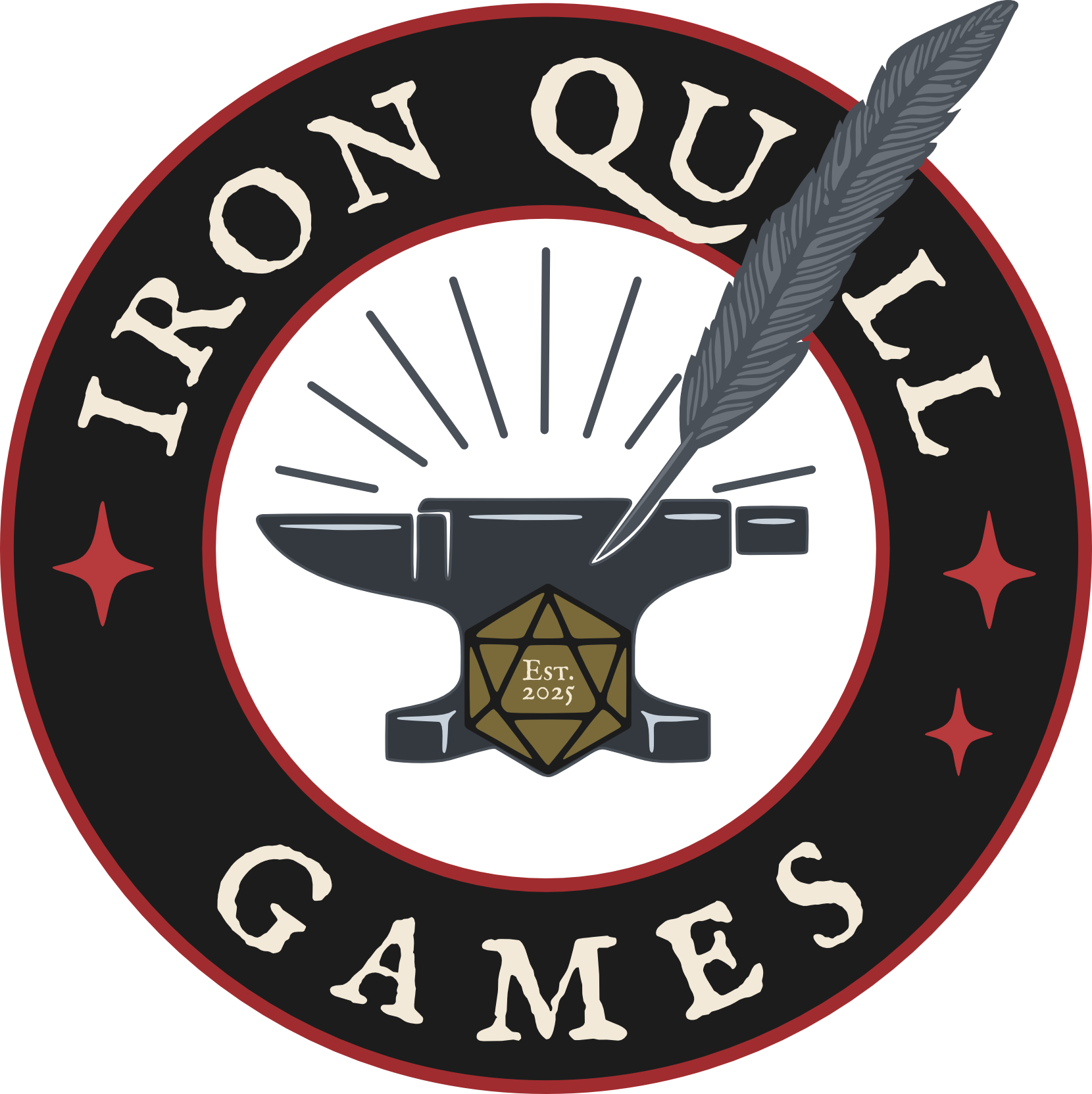 Iron Quill Games logo emblem
